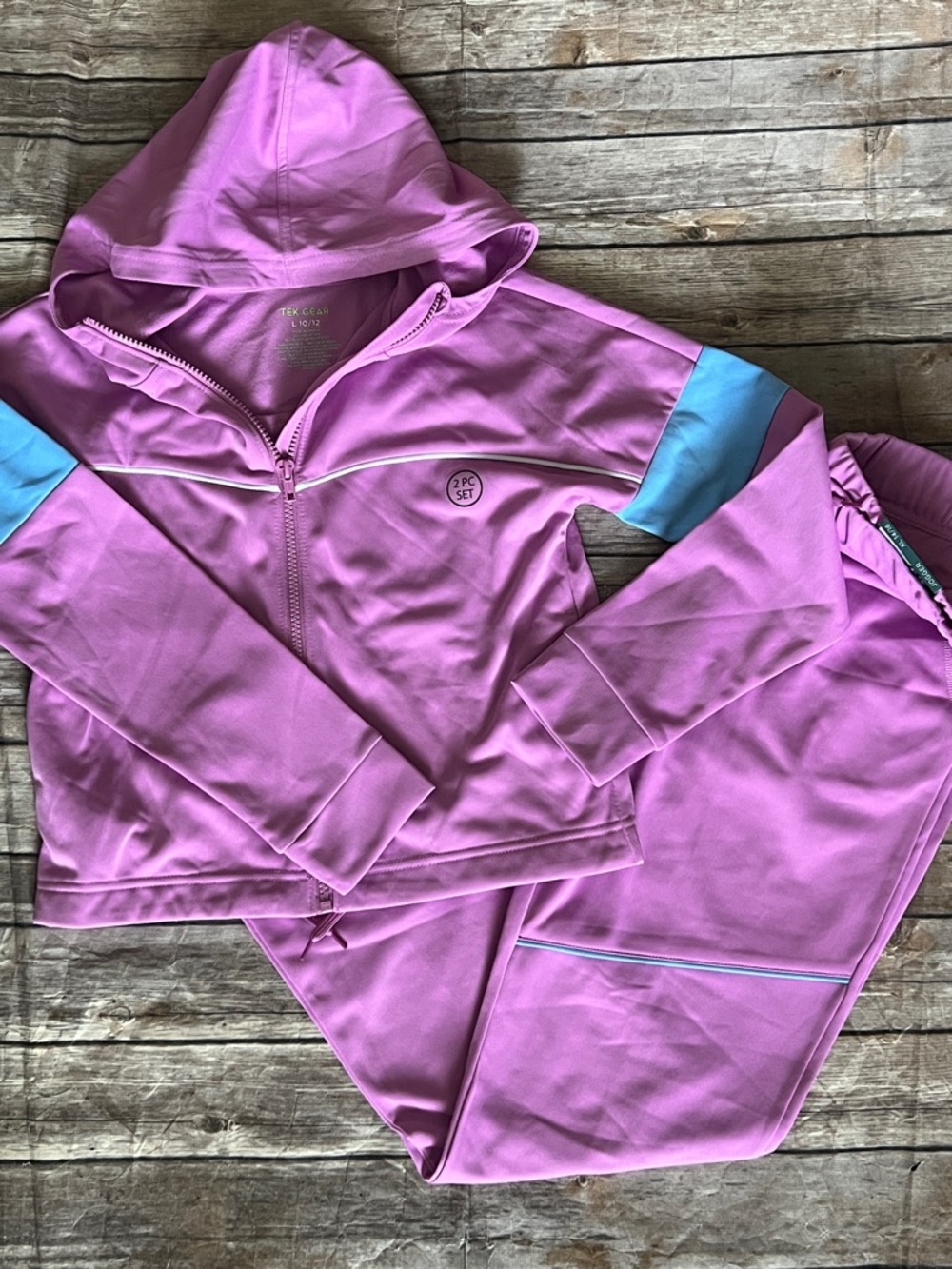Tek Gear Girls Size XL (14/16) Purple Track Suit